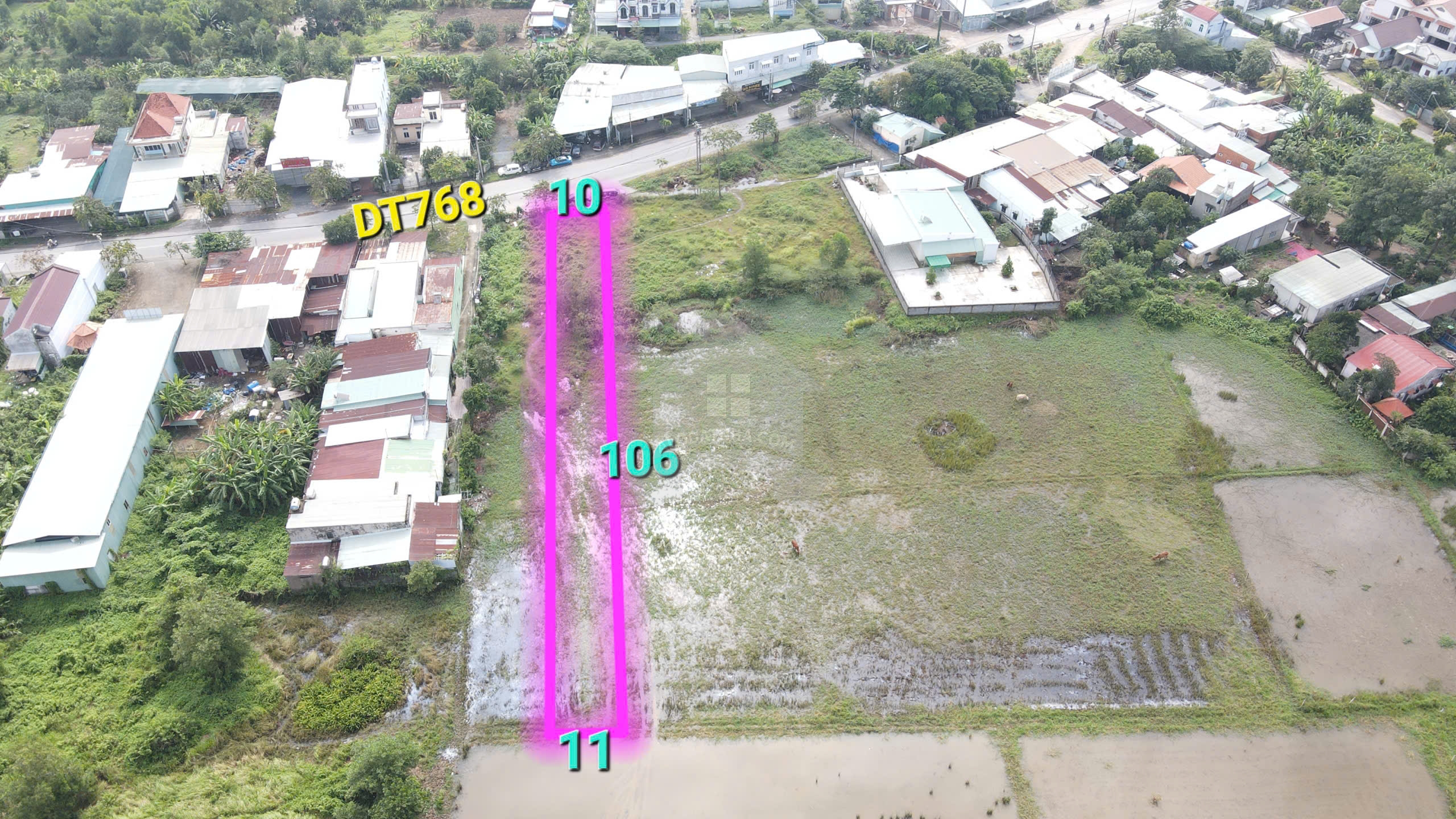 1100m2 đất mặt tiền đường DT 768 - phường Tân Triều, giáp ranh phường Bửu Long. Phù hợp xây dựng kho bãi