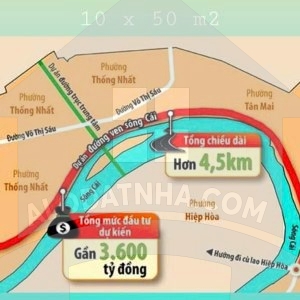 450m2 mặt tiền trung tâm Biên Hòa, vị trí nằm giữa khu VIP D2D nối liền cù lao ngọc Hiệp Hòa